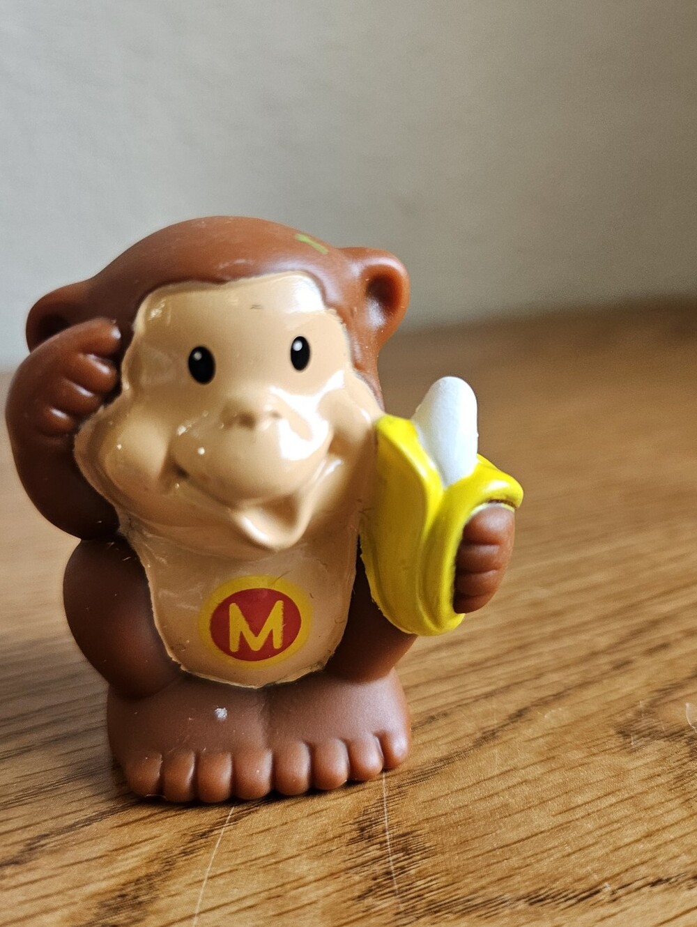 4/$10 Little People Brown Monkey Fisher Price Alphabet M Animal Zoo Toddler Toy